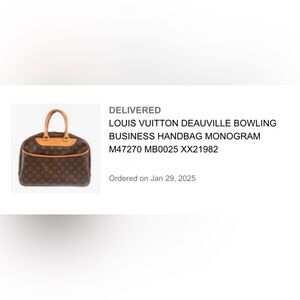 Louis Vuitton Vintage Deauville Bowling Business Handbag